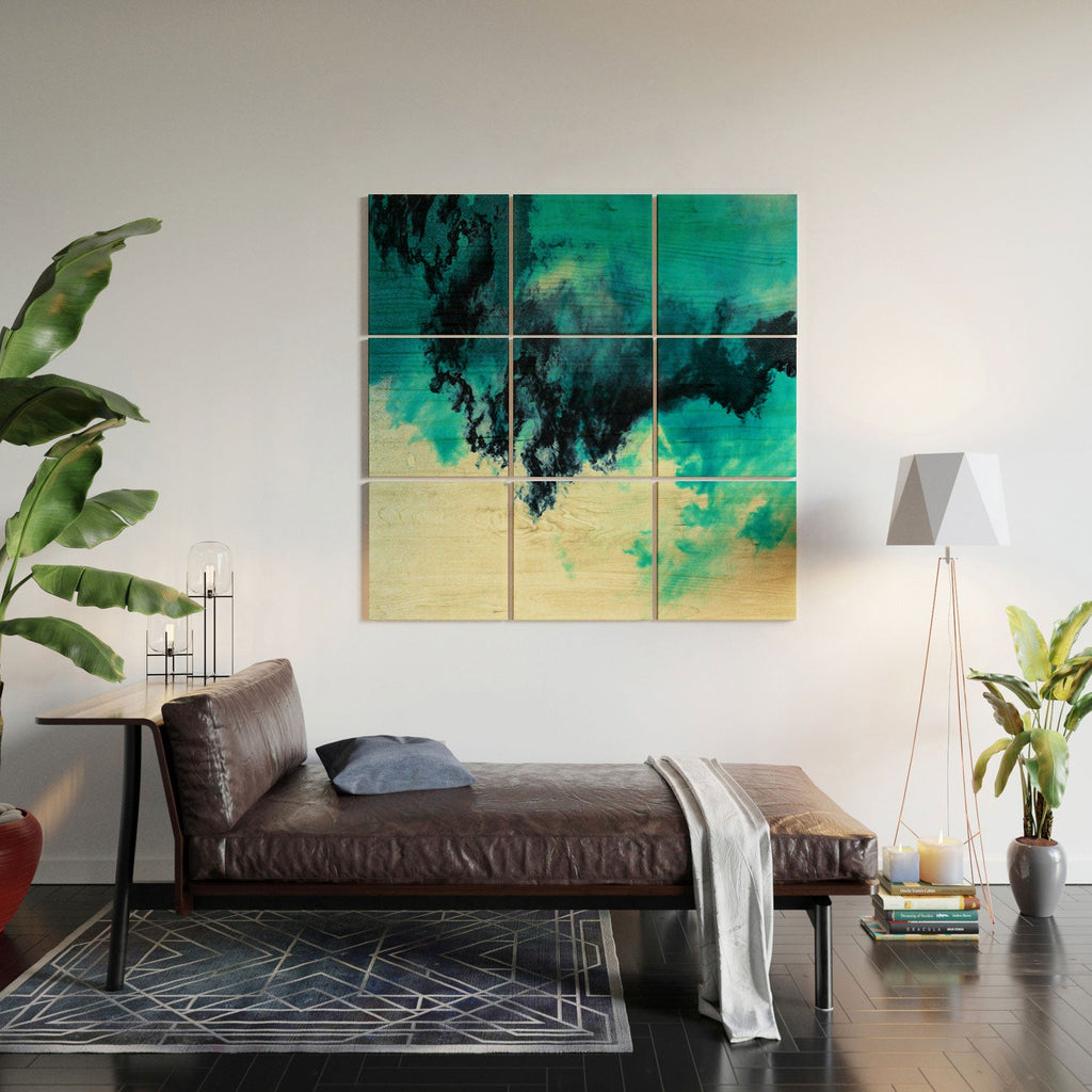Caleb Troy Painted Clouds V Wood Wall Mural