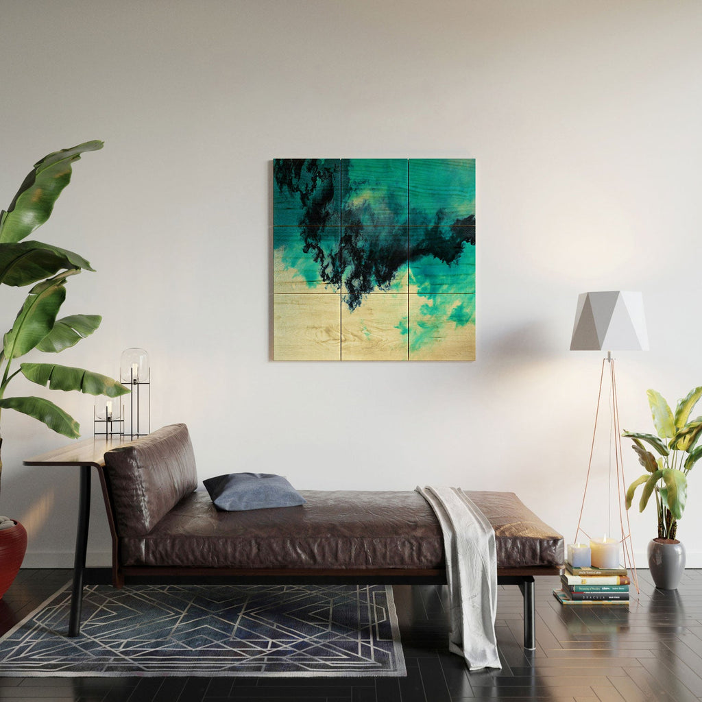 Caleb Troy Painted Clouds V Wood Wall Mural