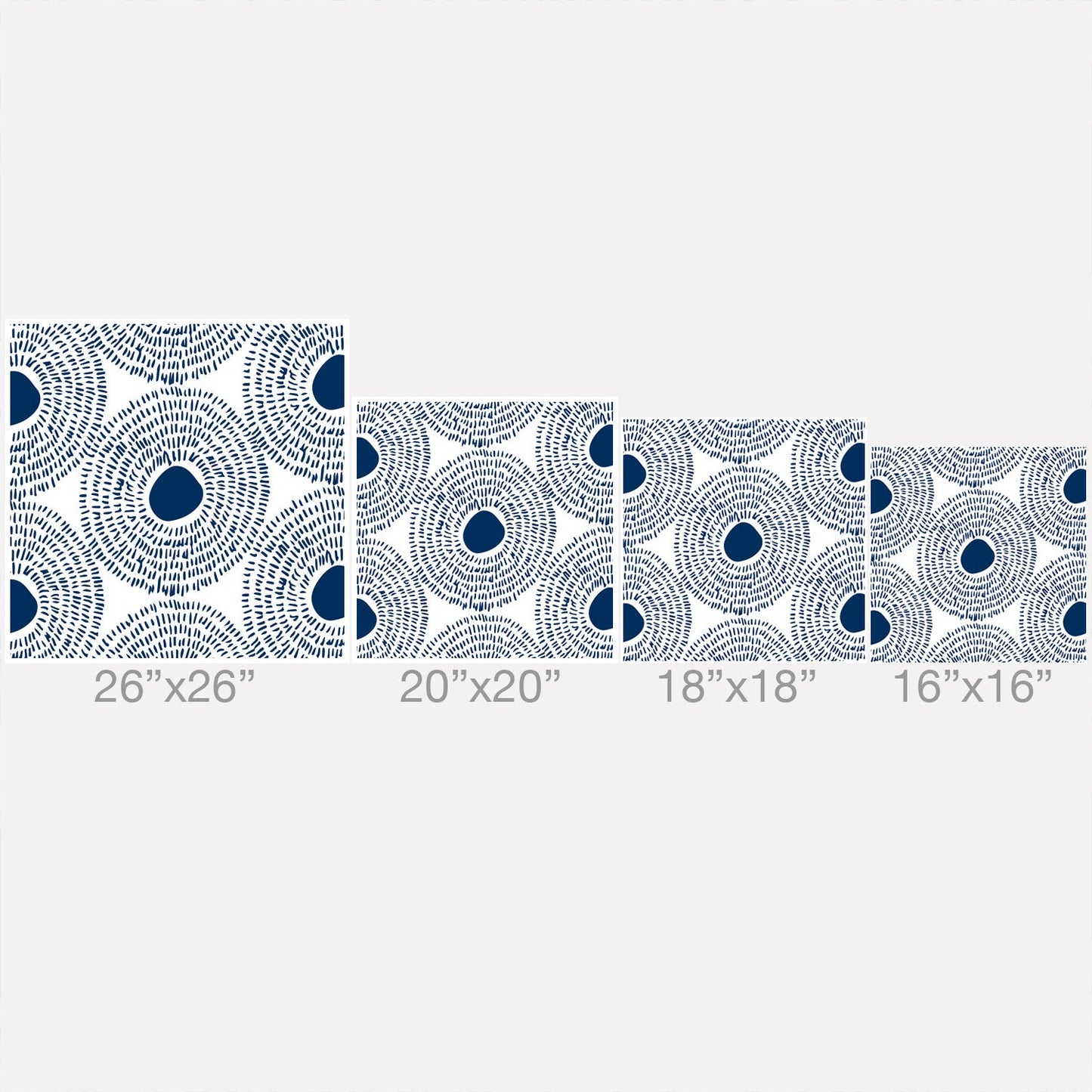 Camilla Foss Circles In Blue II Throw Pillow