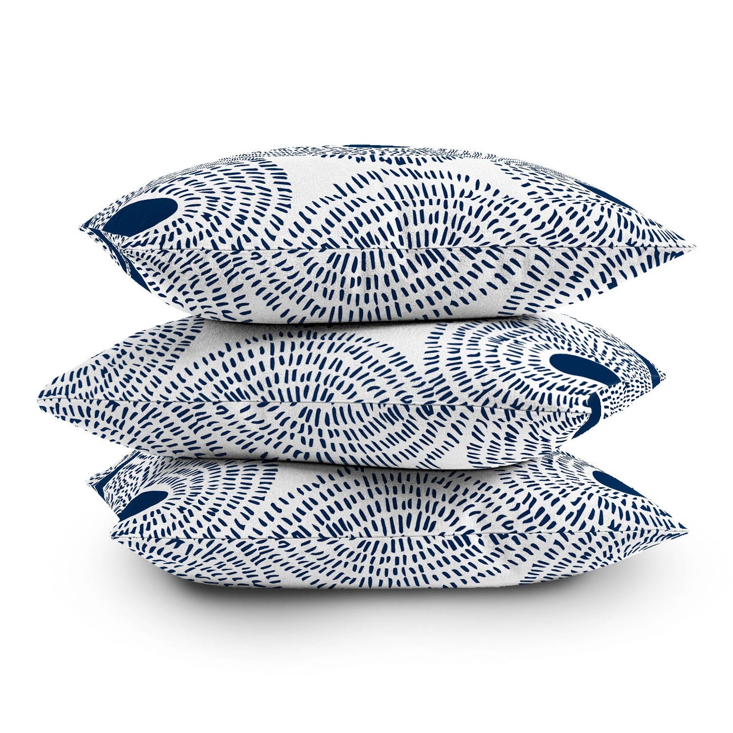 Camilla Foss Circles In Blue II Throw Pillow