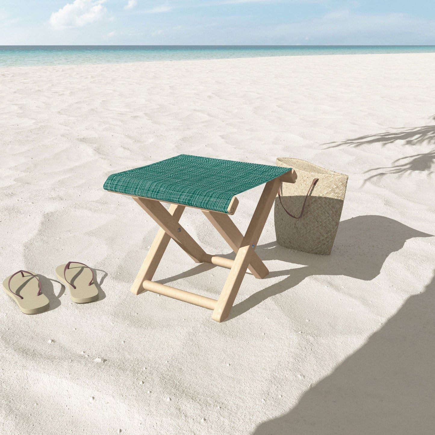 Camilla Foss Scandi Linen Folding Stool