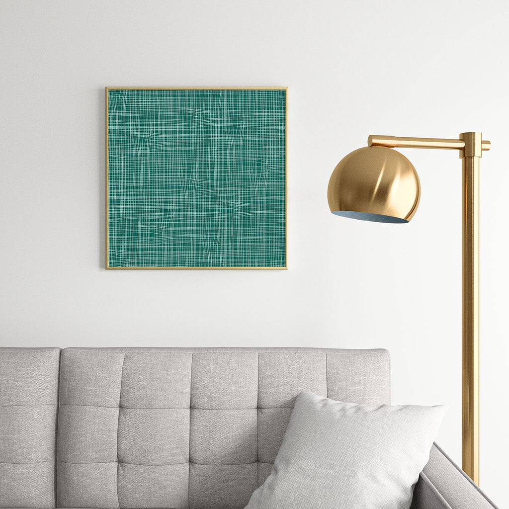 Camilla Foss Scandi Linen Square Metal Framed Art Print