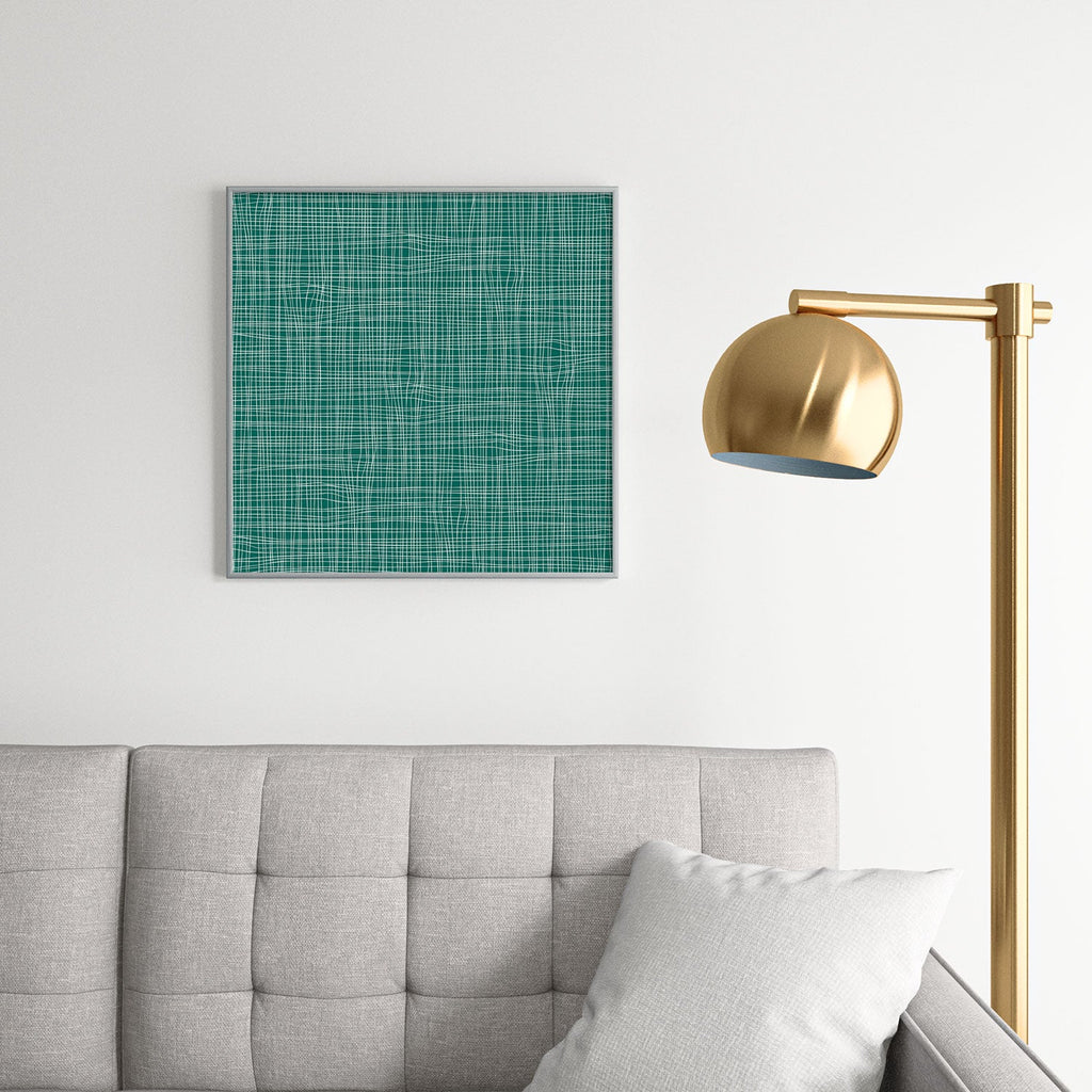 Camilla Foss Scandi Linen Square Metal Framed Art Print