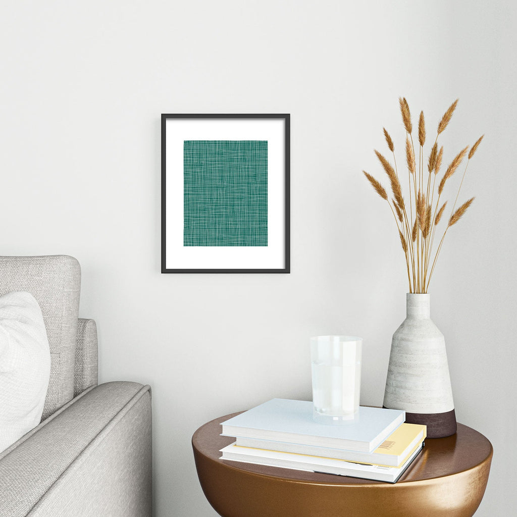 Camilla Foss Scandi Linen Metal Framed Art Print