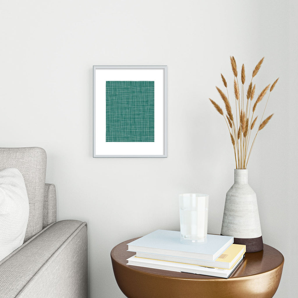 Camilla Foss Scandi Linen Metal Framed Art Print