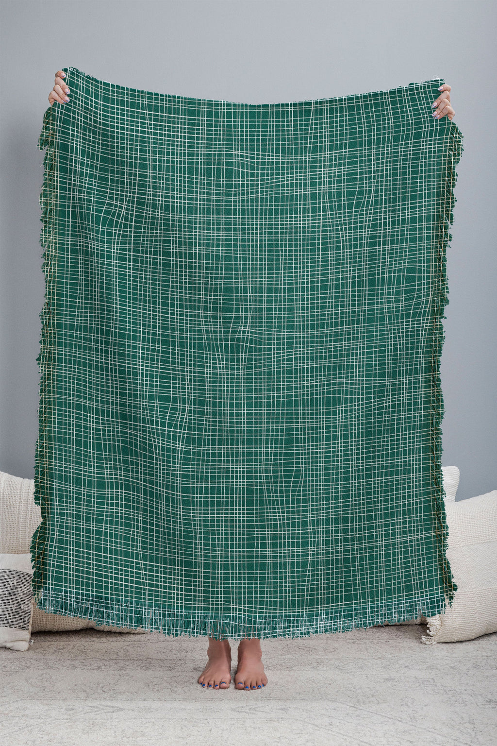 Camilla Foss Scandi Linen Throw Blanket