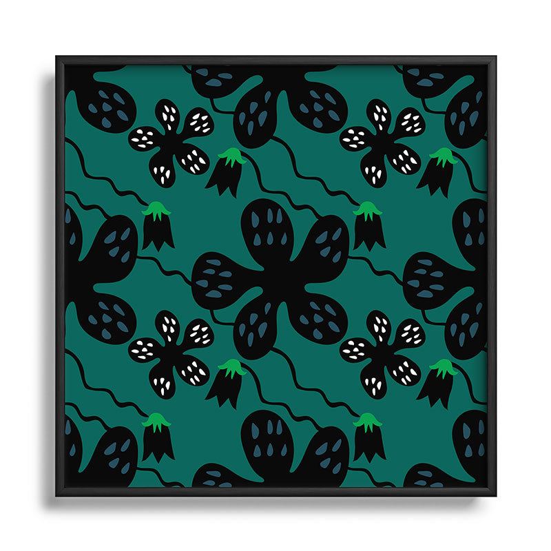 Camilla Foss Scandi Meadow Square Metal Framed Art Print