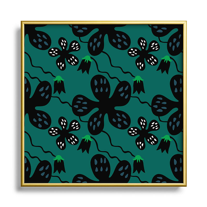 Camilla Foss Scandi Meadow Square Metal Framed Art Print