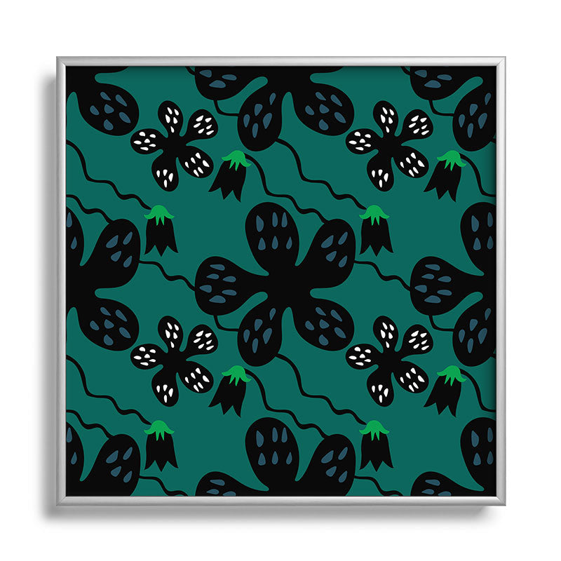 Camilla Foss Scandi Meadow Square Metal Framed Art Print