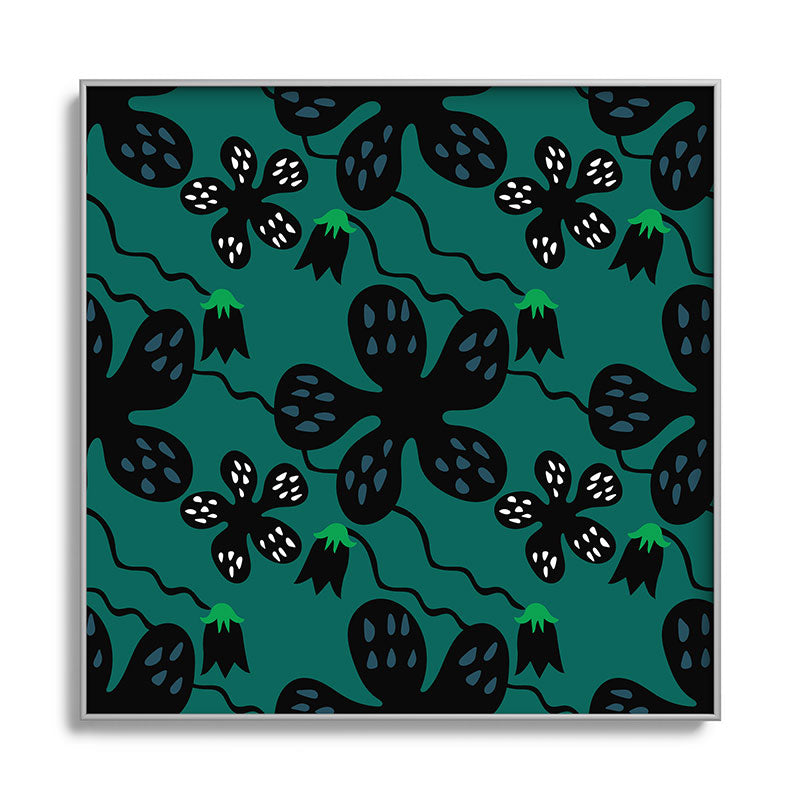 Camilla Foss Scandi Meadow Square Metal Framed Art Print