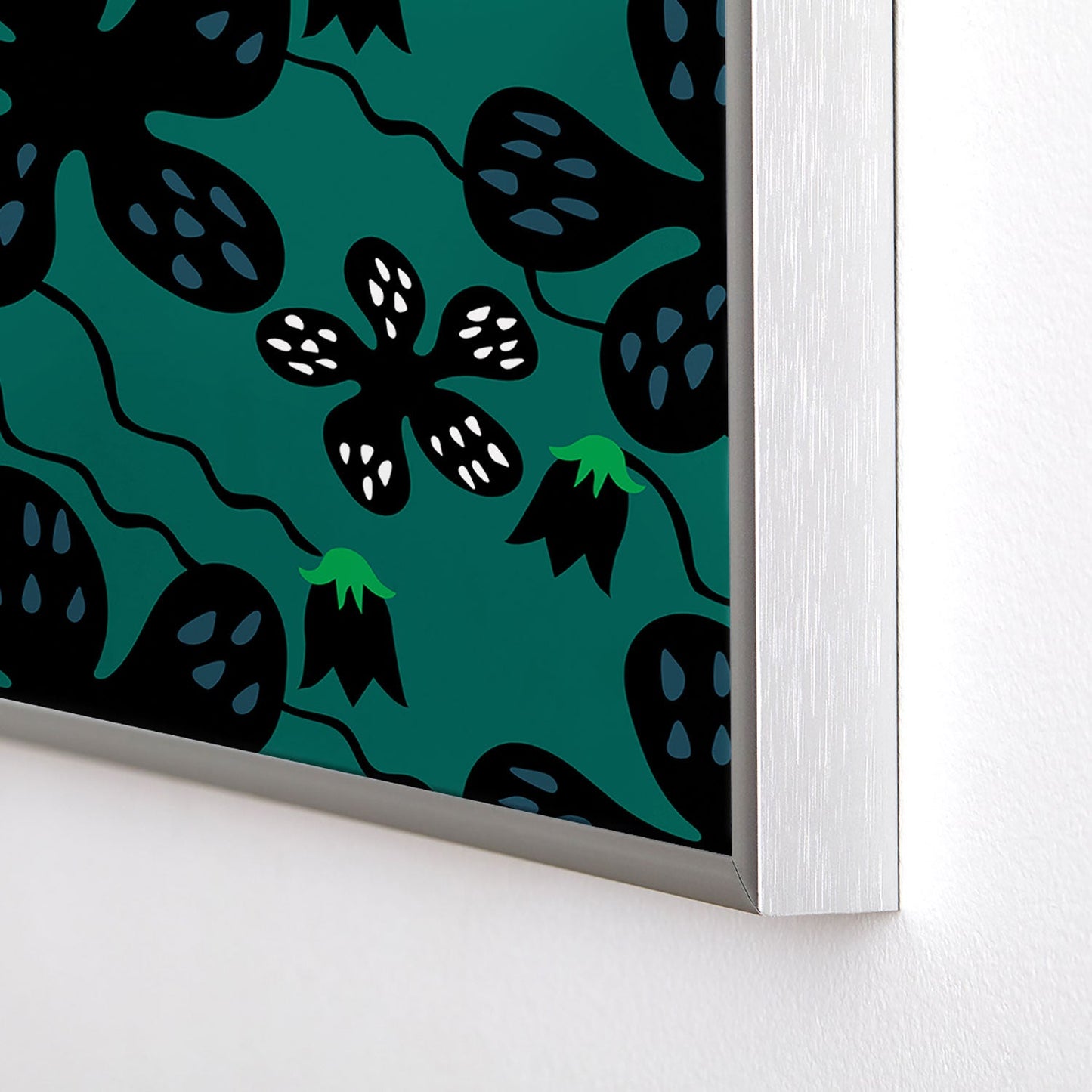Camilla Foss Scandi Meadow Square Metal Framed Art Print