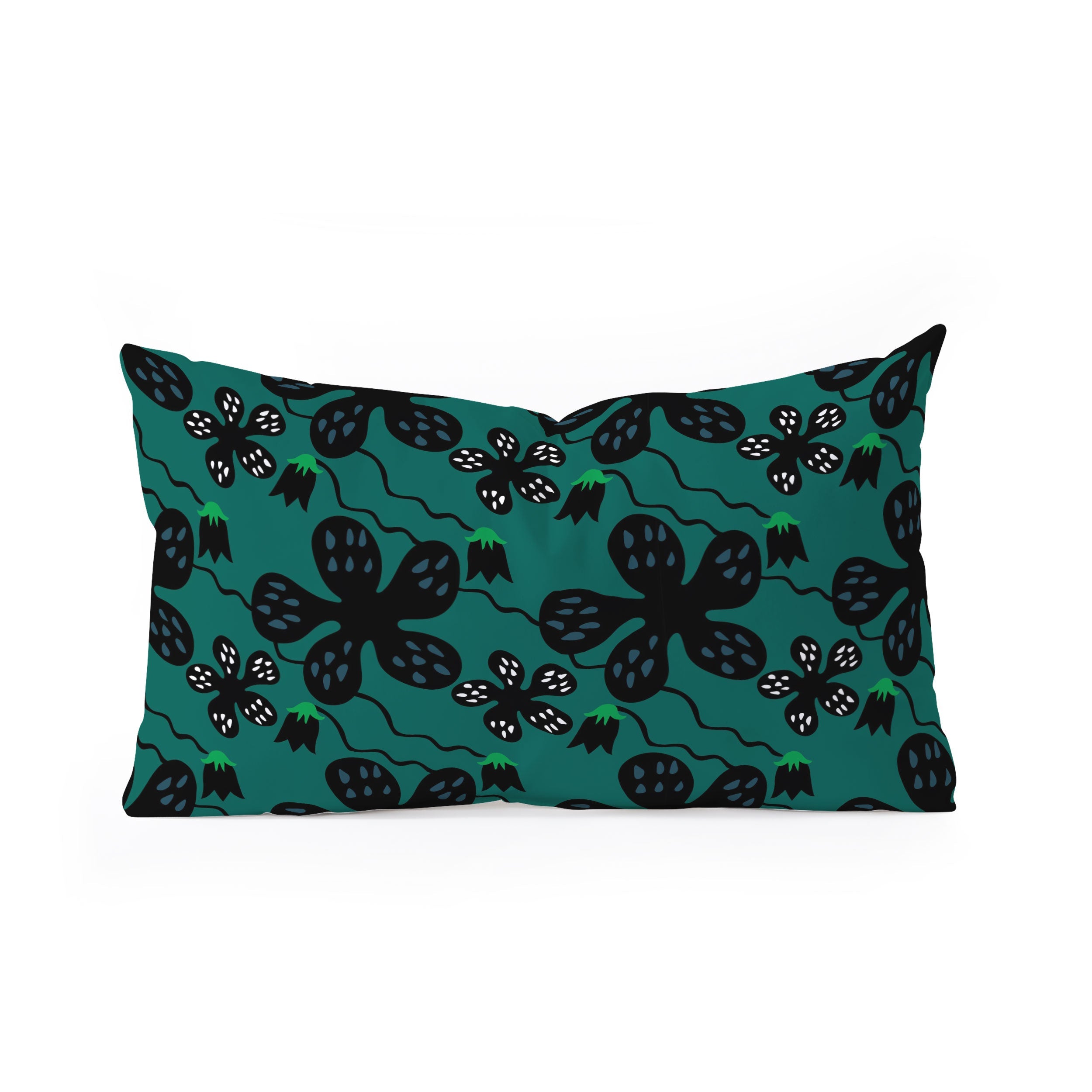 Camilla Foss Scandi Meadow Oblong Throw Pillow