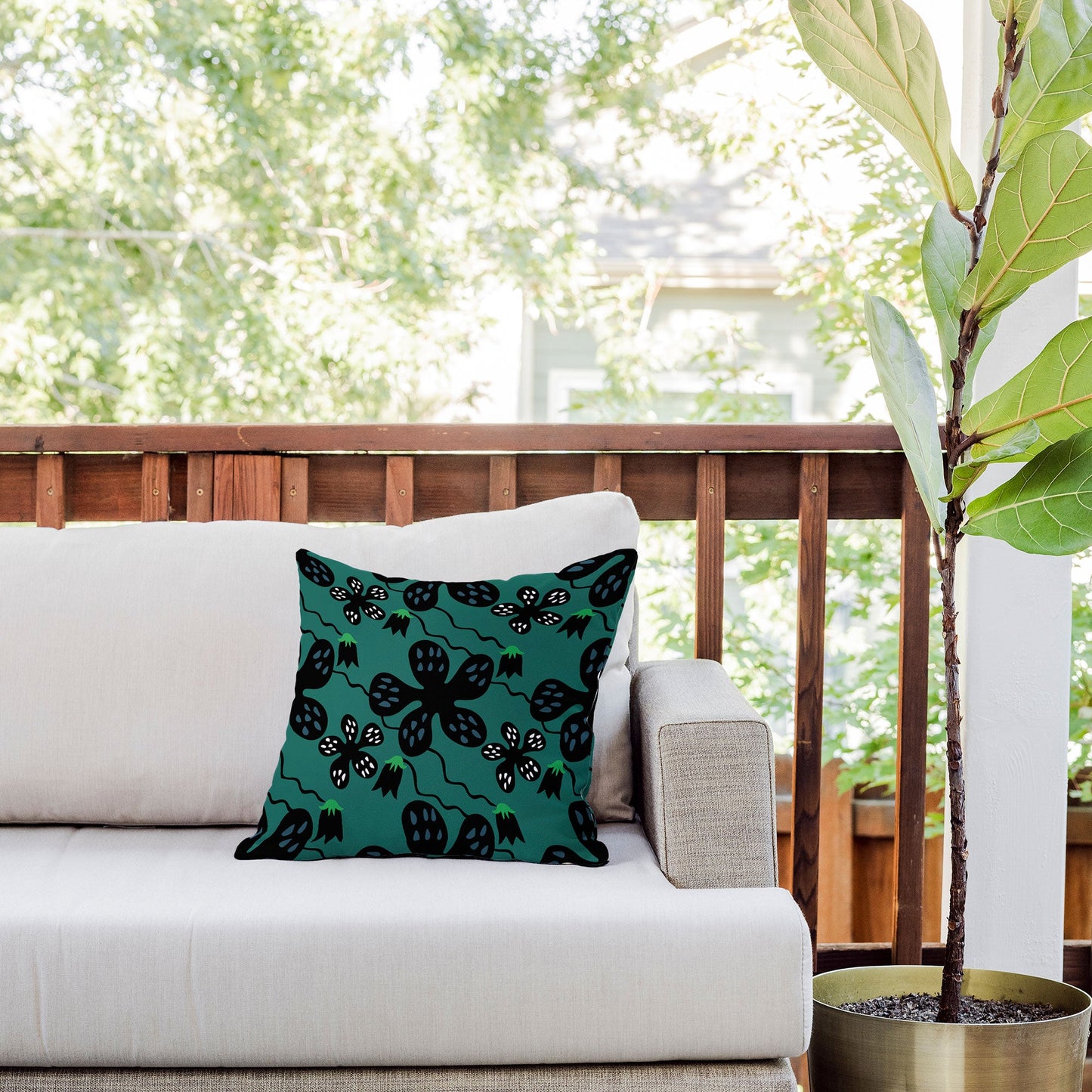 Camilla Foss Scandi Meadow Outdoor Throw Pillow