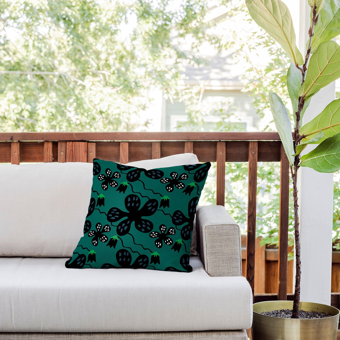 Camilla Foss Scandi Meadow Outdoor Throw Pillow