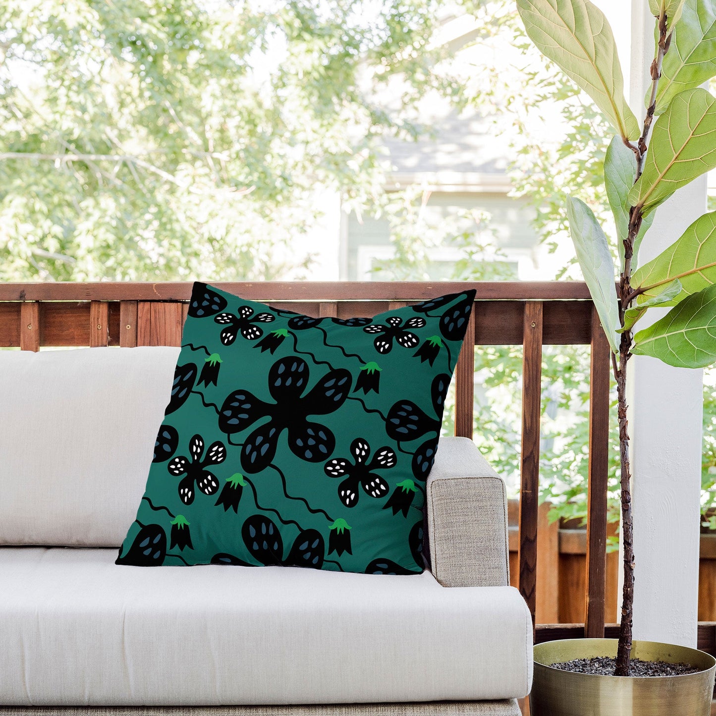 Camilla Foss Scandi Meadow Outdoor Throw Pillow