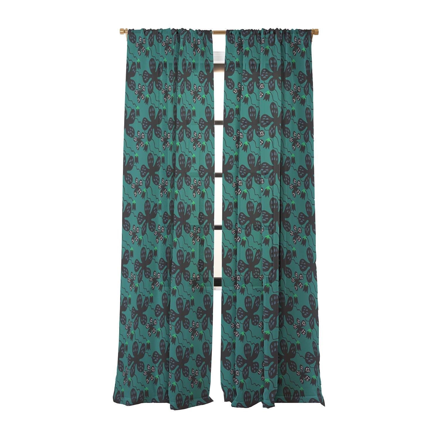 Camilla Foss Scandi Meadow Sheer Window Curtain