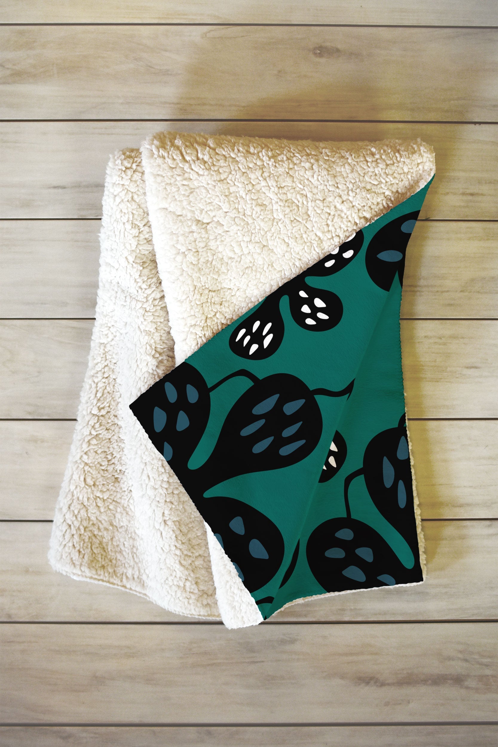 Camilla Foss Scandi Meadow Fleece Throw Blanket