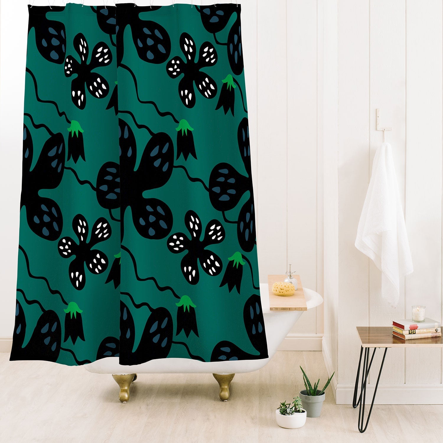 Camilla Foss Scandi Meadow Shower Curtain