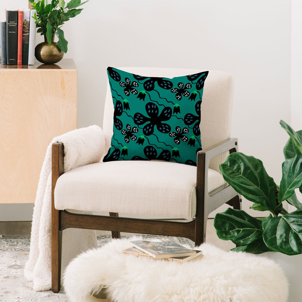 Camilla Foss Scandi Meadow Throw Pillow