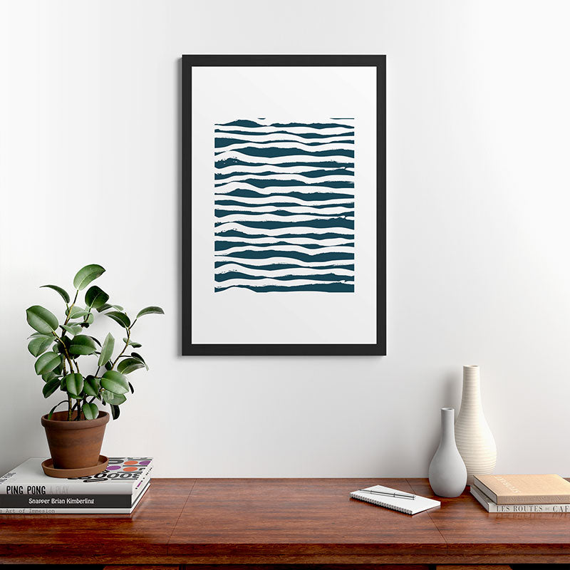 Camilla Foss Scandi Waves Framed Art Print