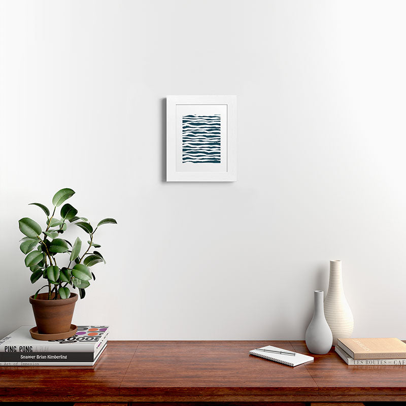 Camilla Foss Scandi Waves Framed Art Print