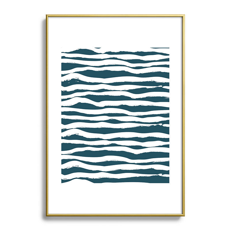 Camilla Foss Scandi Waves Metal Framed Art Print