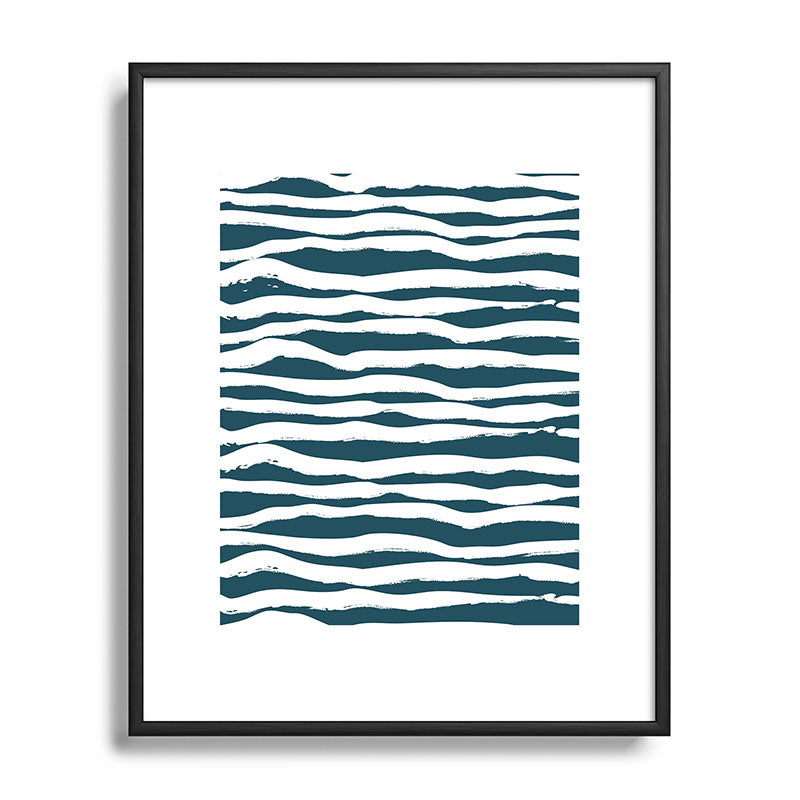 Camilla Foss Scandi Waves Metal Framed Art Print