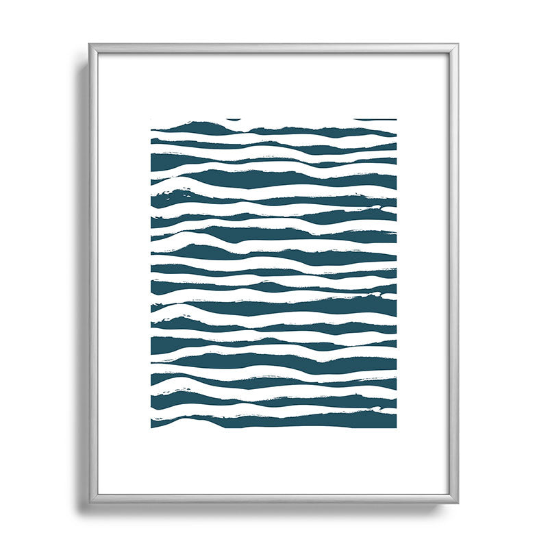 Camilla Foss Scandi Waves Metal Framed Art Print
