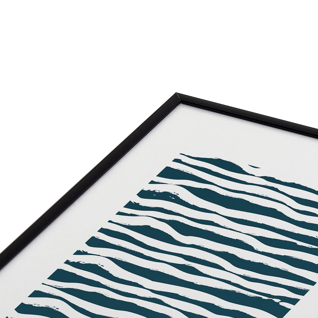 Camilla Foss Scandi Waves Metal Framed Art Print