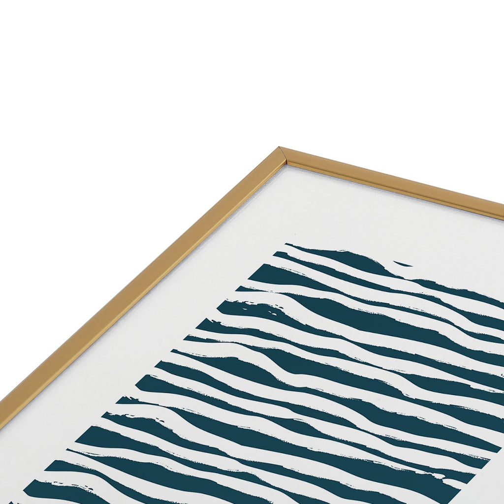 Camilla Foss Scandi Waves Metal Framed Art Print