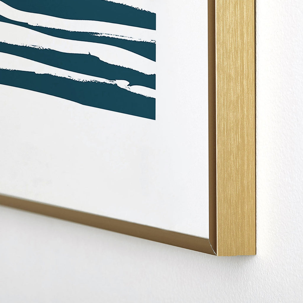 Camilla Foss Scandi Waves Metal Framed Art Print
