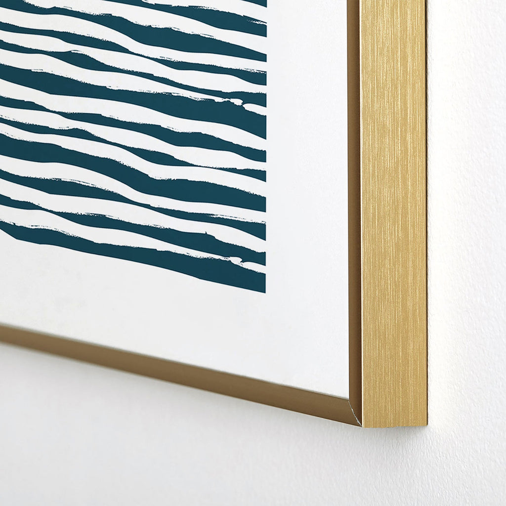 Camilla Foss Scandi Waves Metal Framed Art Print