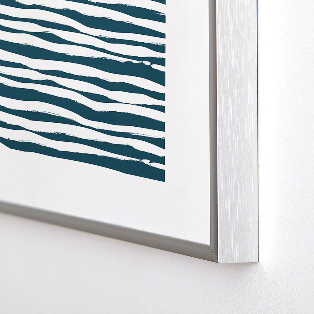 Camilla Foss Scandi Waves Metal Framed Art Print
