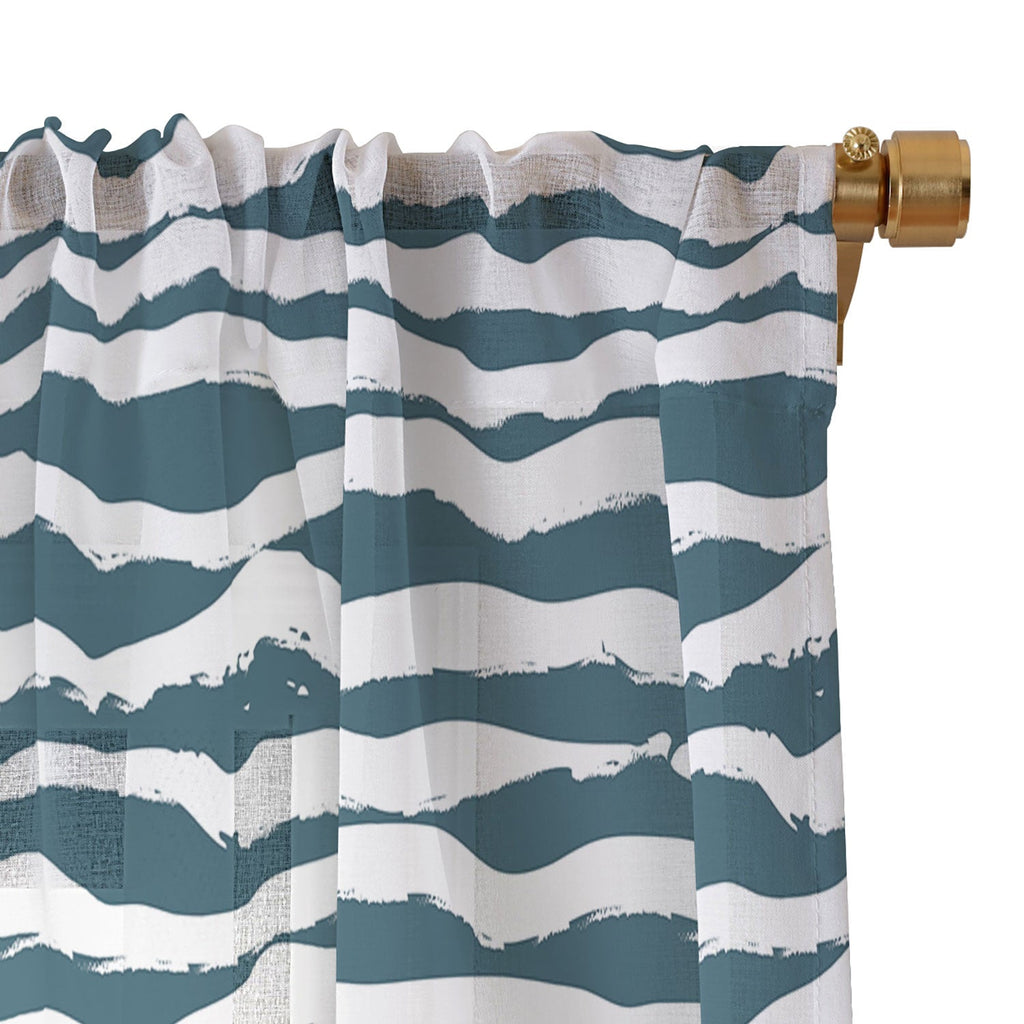 Camilla Foss Scandi Waves Sheer Window Curtain