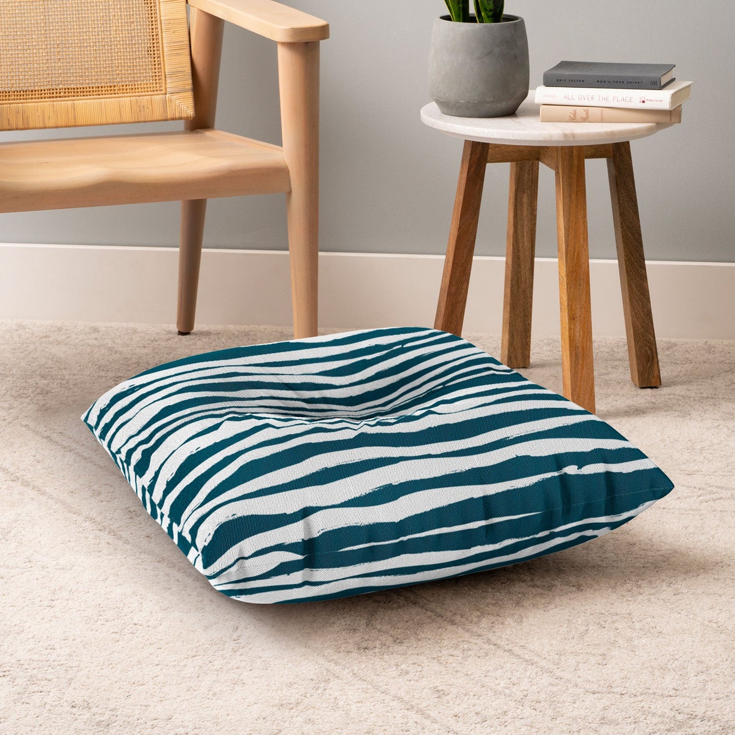 Camilla Foss Scandi Waves Floor Pillow Square