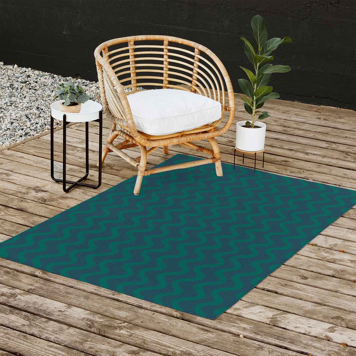 Camilla Foss Scandi Wavy Outdoor Rug