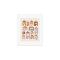 Carey Copeland Happy Houses Earth Tones Art Print