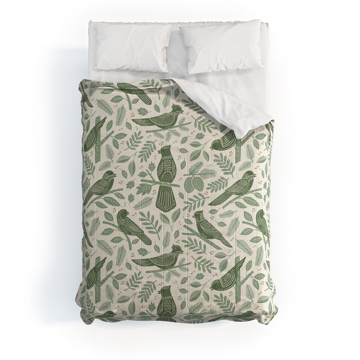 Carey Copeland Song Birds Green Comforter