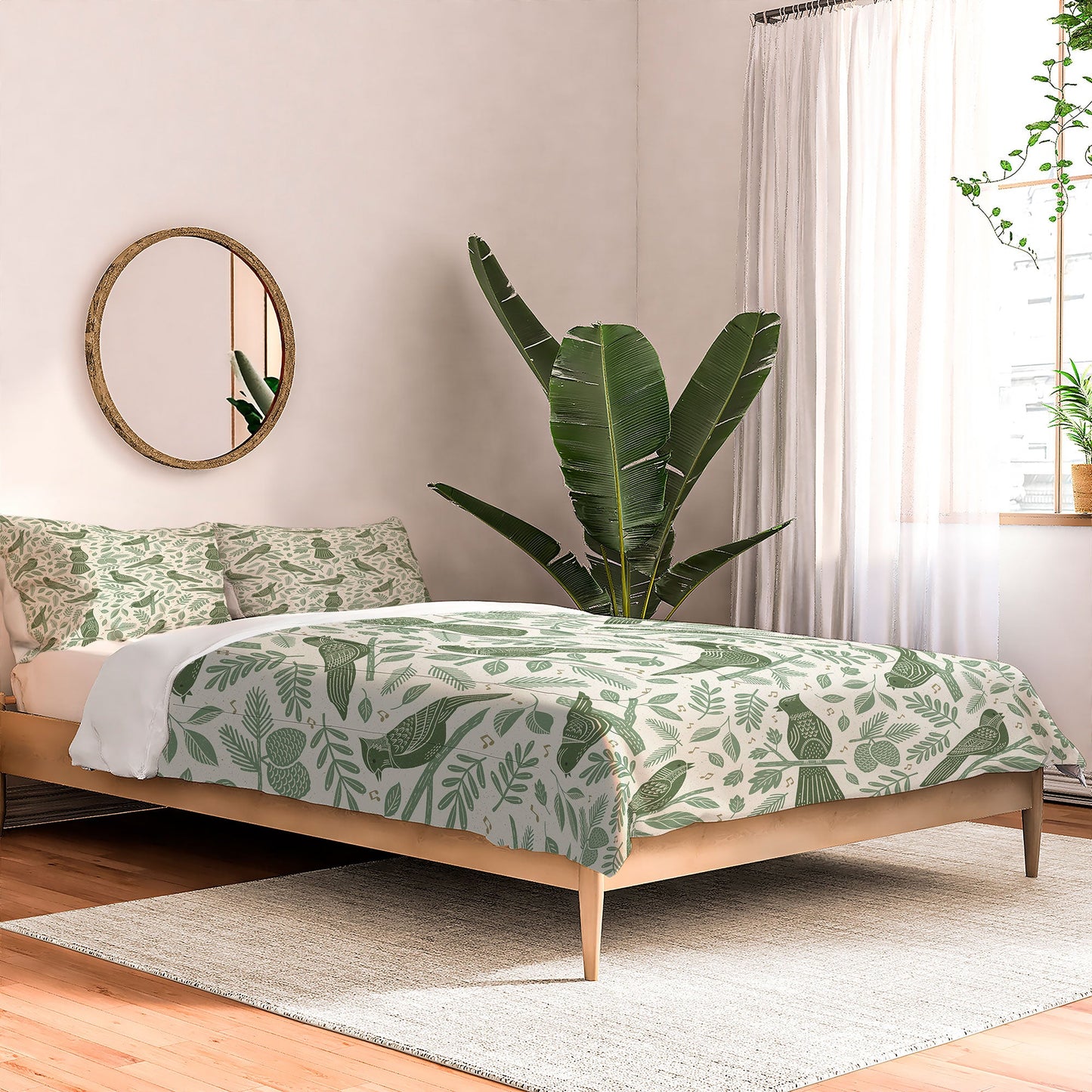 Carey Copeland Song Birds Green Comforter