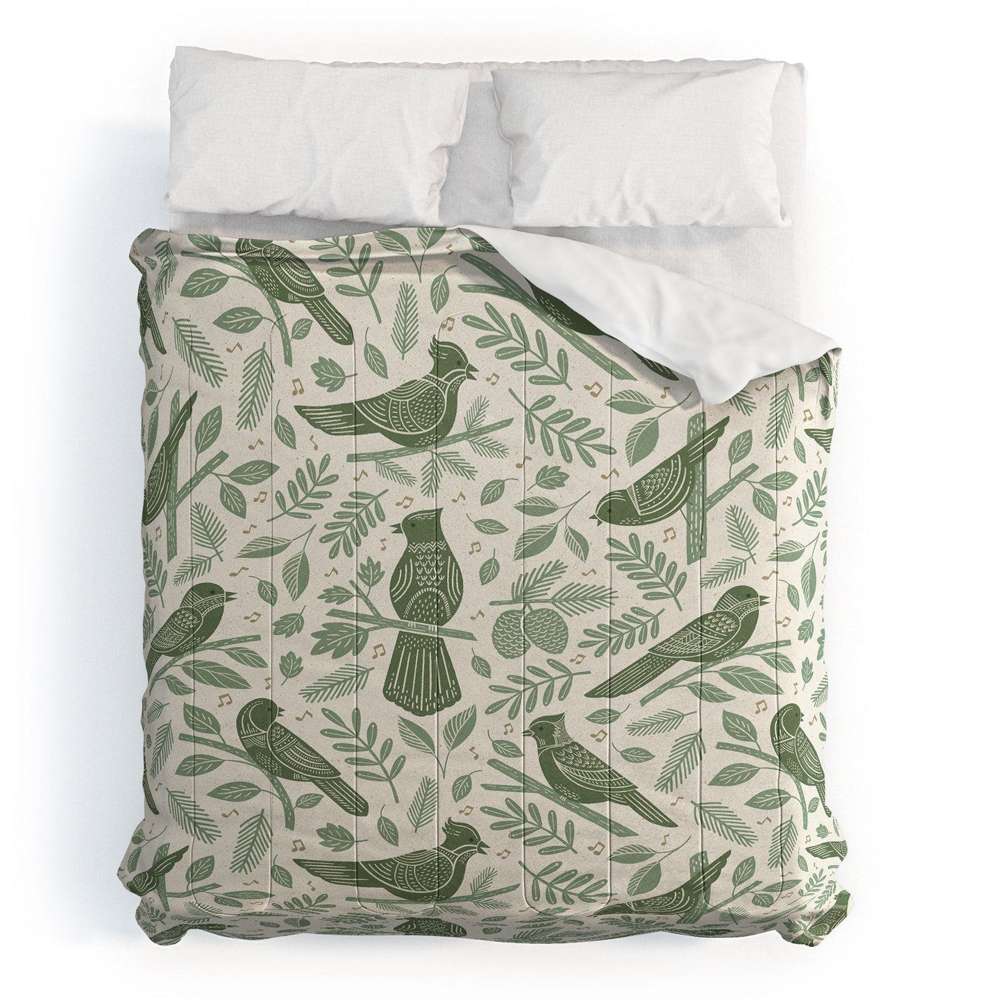 Carey Copeland Song Birds Green Comforter