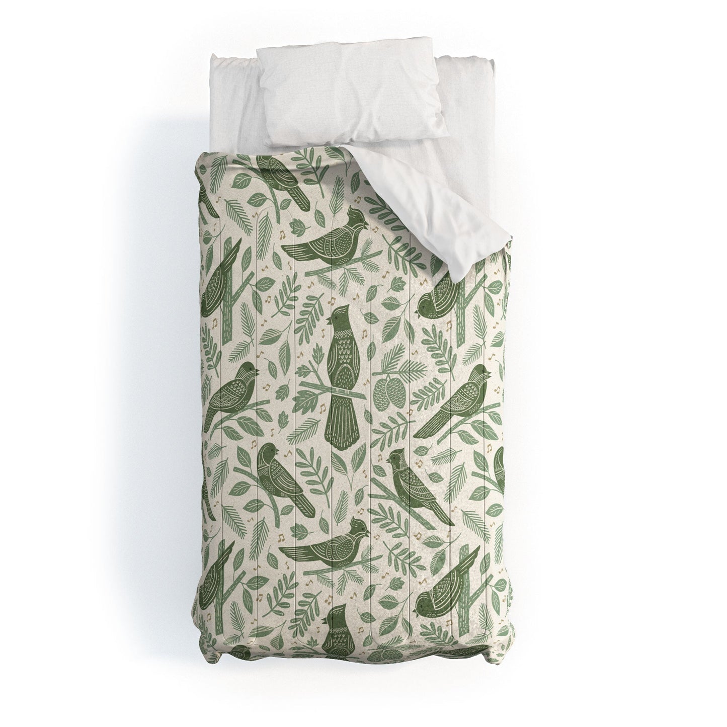 Carey Copeland Song Birds Green Comforter