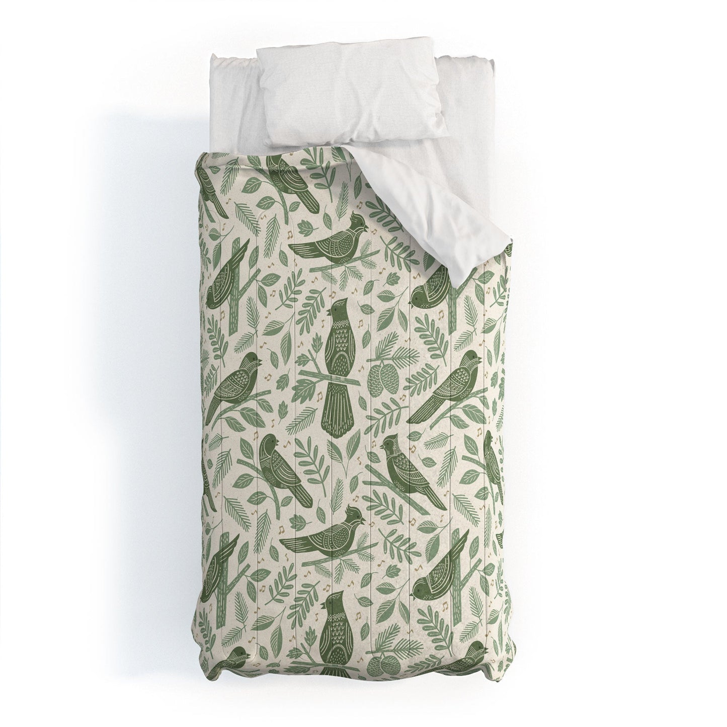 Carey Copeland Song Birds Green Comforter