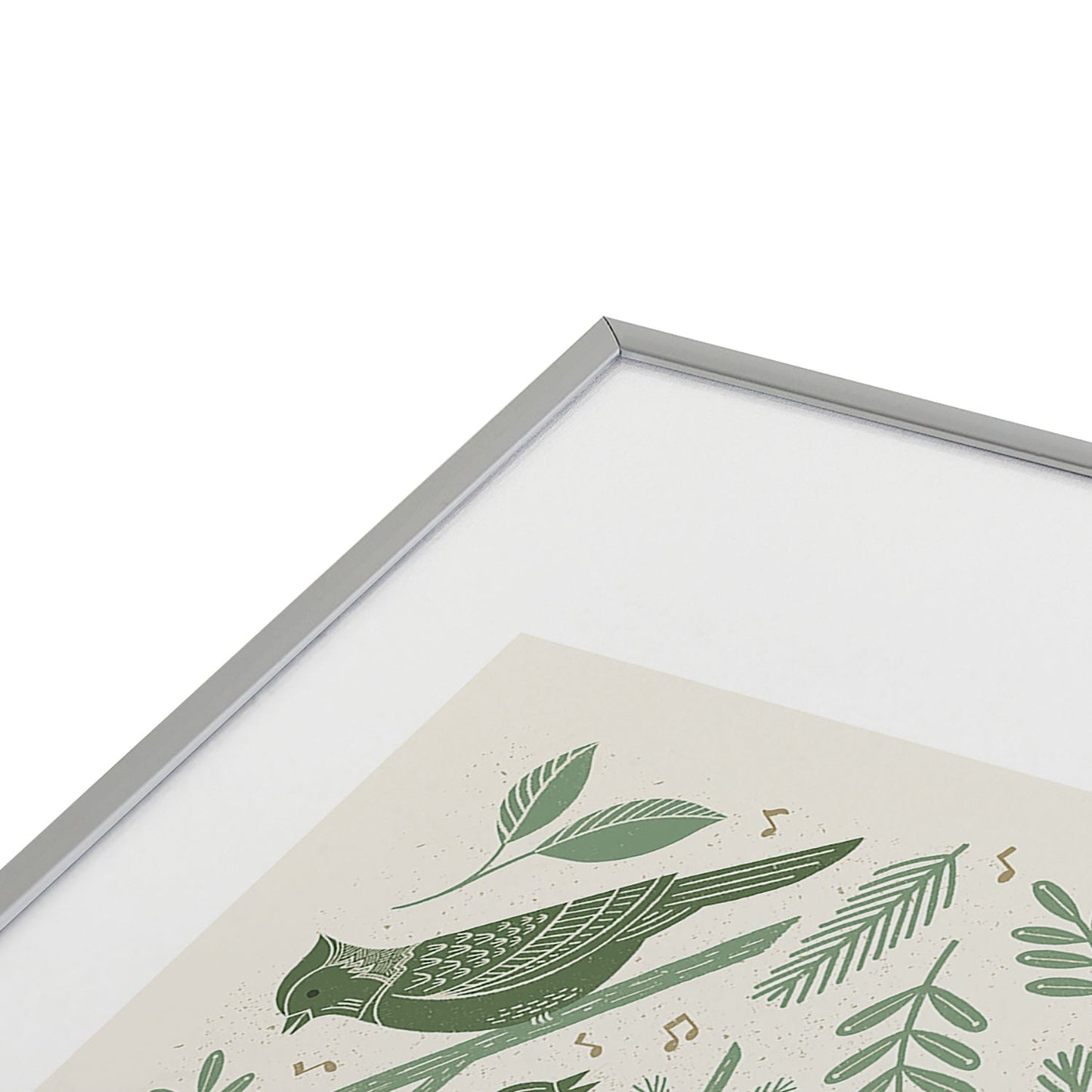 Carey Copeland Song Birds Green Metal Framed Art Print