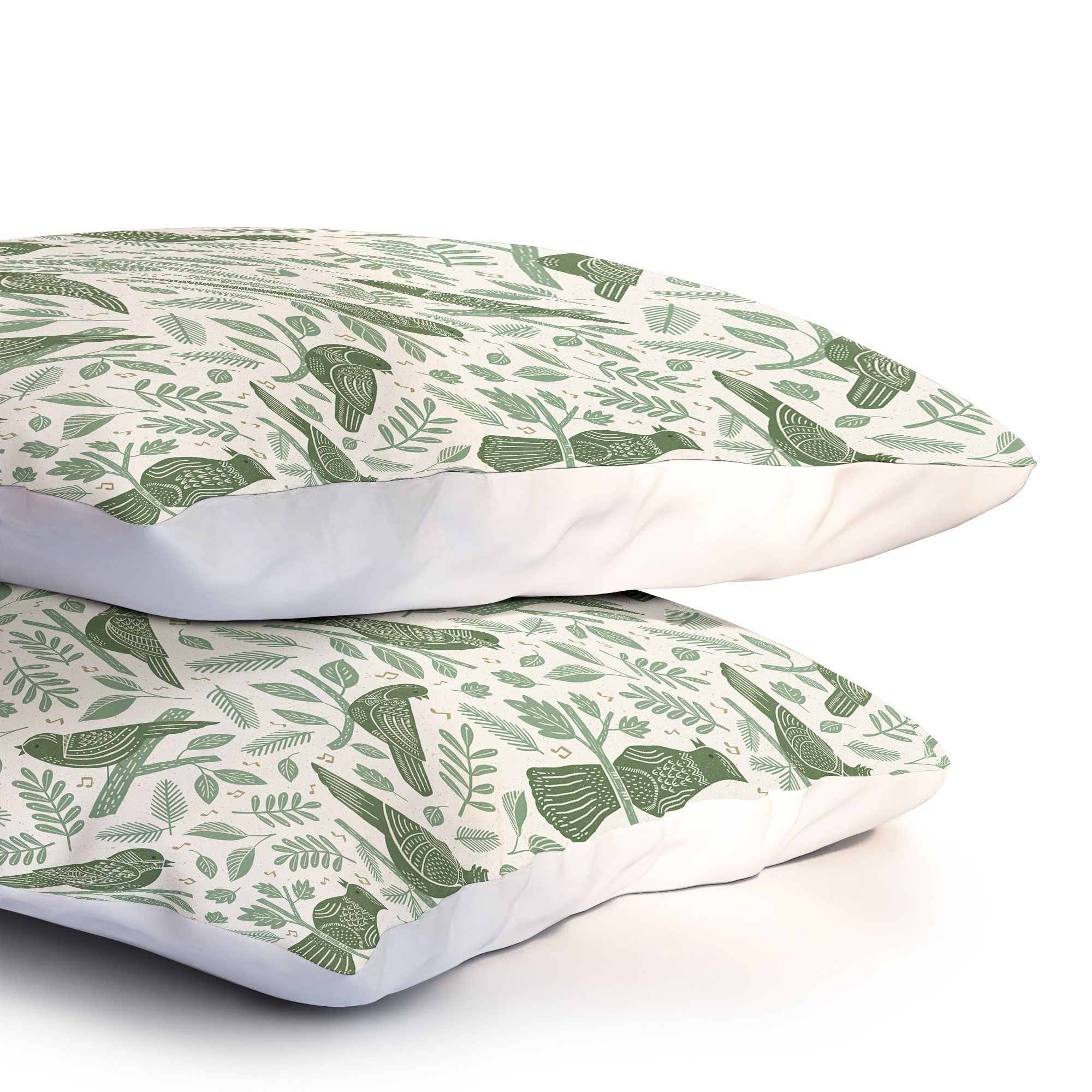 Carey Copeland Song Birds Green Pillow Shams
