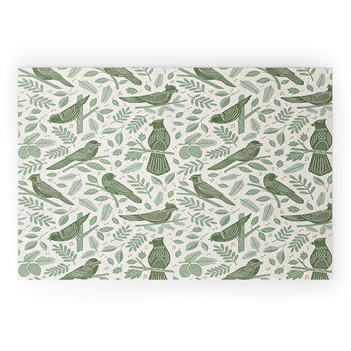 Carey Copeland Song Birds Green Welcome Mat