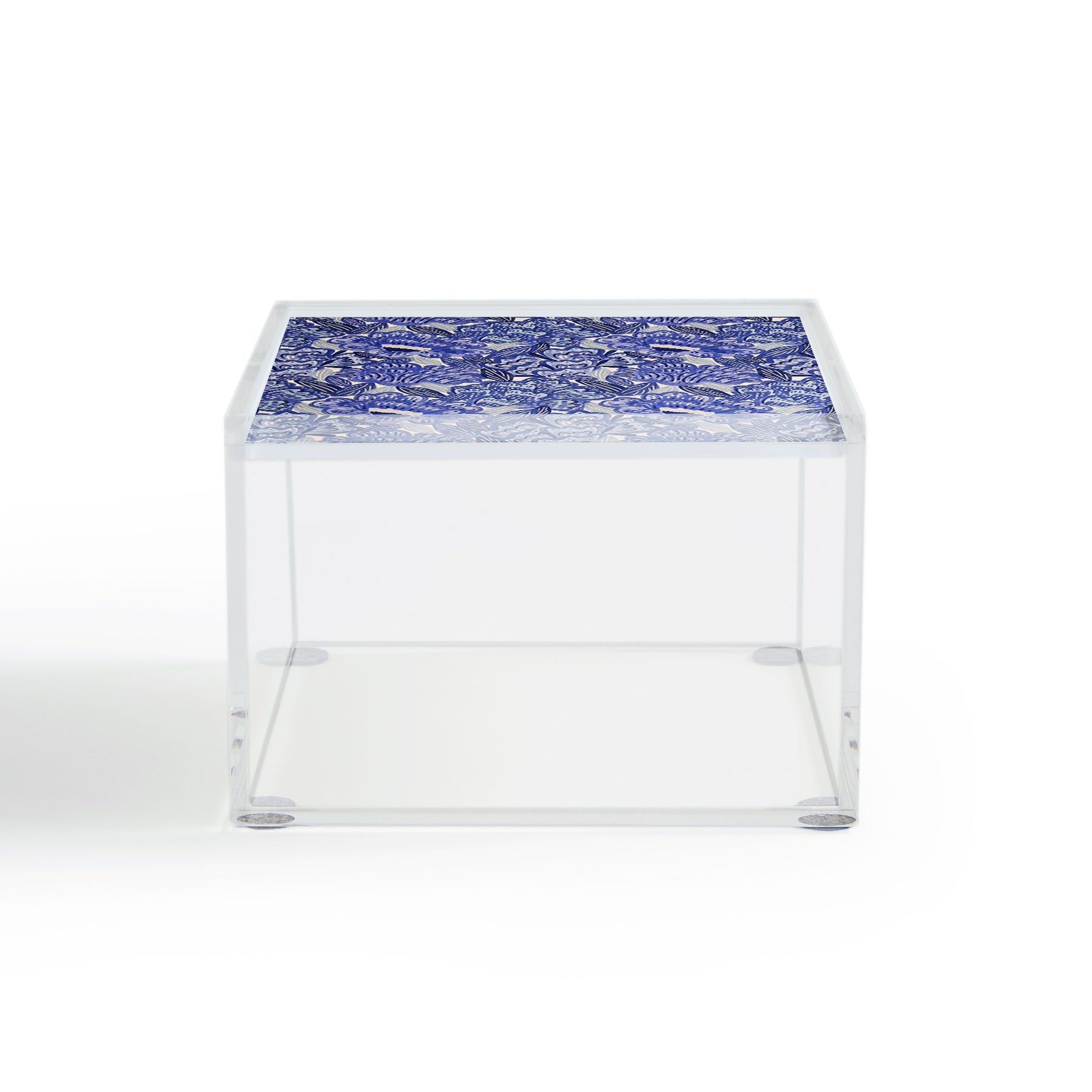 carriecantwell French Country Blue Floral Acrylic Box