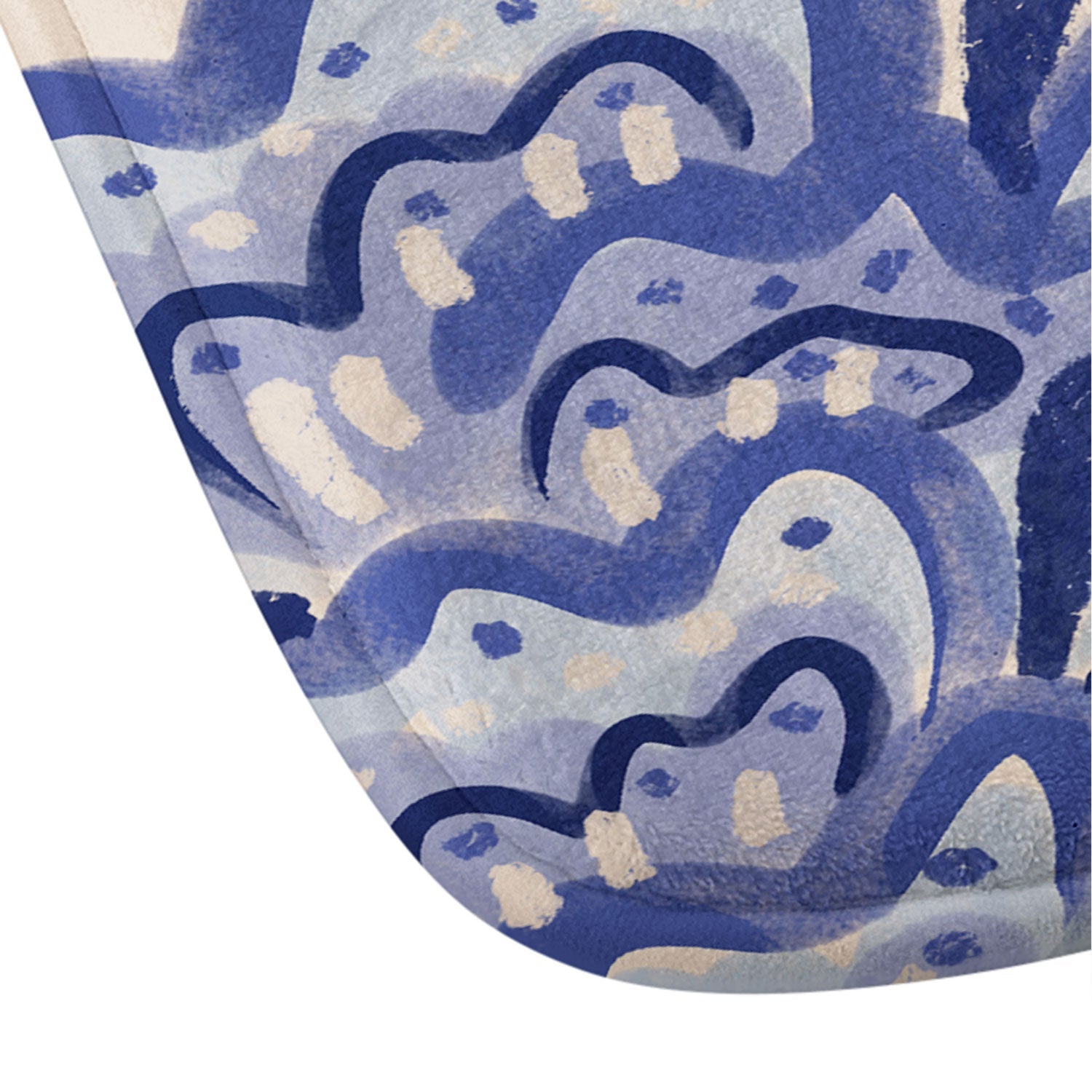 carriecantwell French Country Blue Floral Memory Foam Bath Mat
