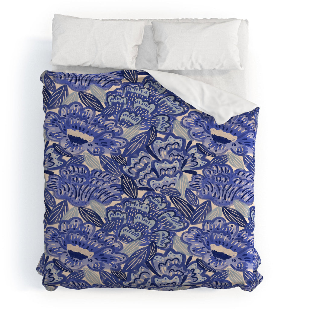 carriecantwell French Country Blue Floral Duvet Cover