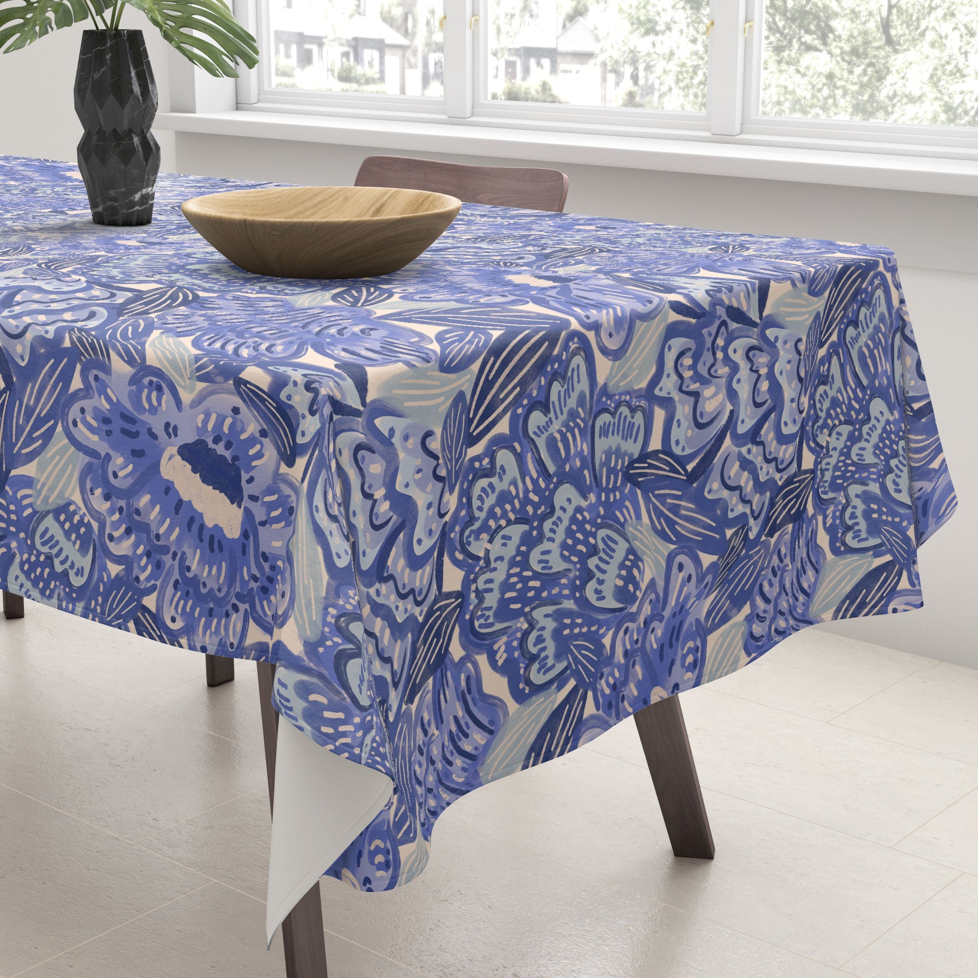 carriecantwell French Country Blue Floral Tablecloth