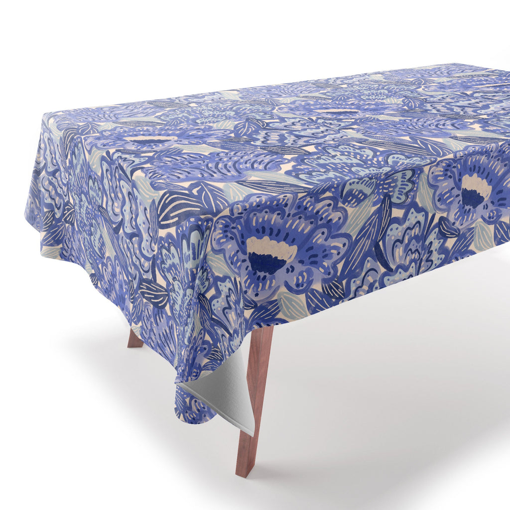 carriecantwell French Country Blue Floral Tablecloth